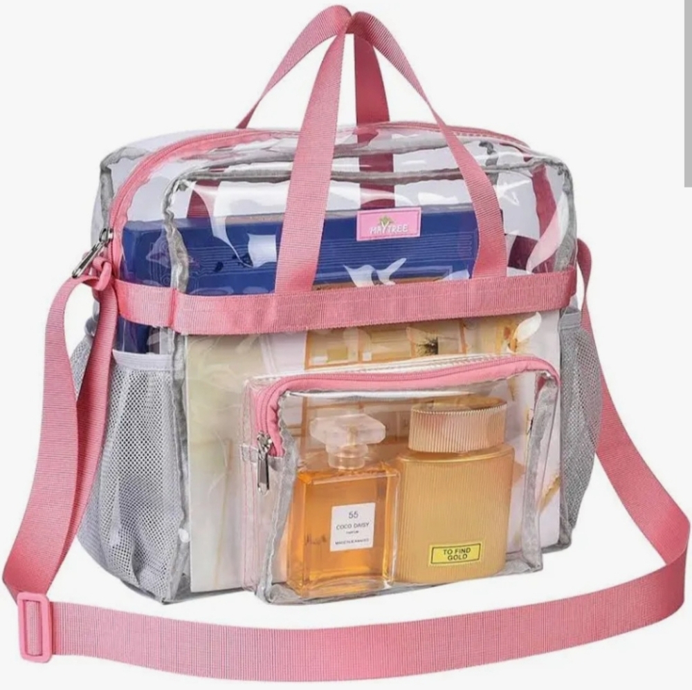 Maytree Pink Transparent Women Stadium Bag NWOT - Picture 5 of 10